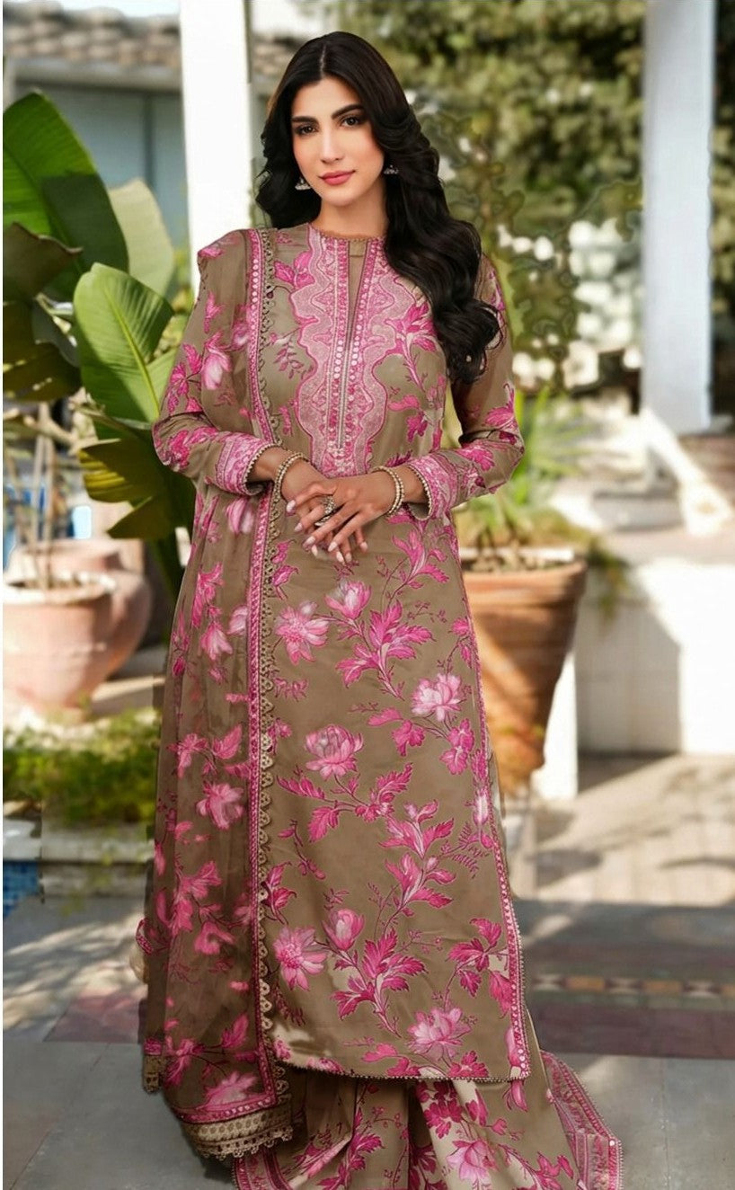 Chiffon Duppata 3pc Lawn Collection