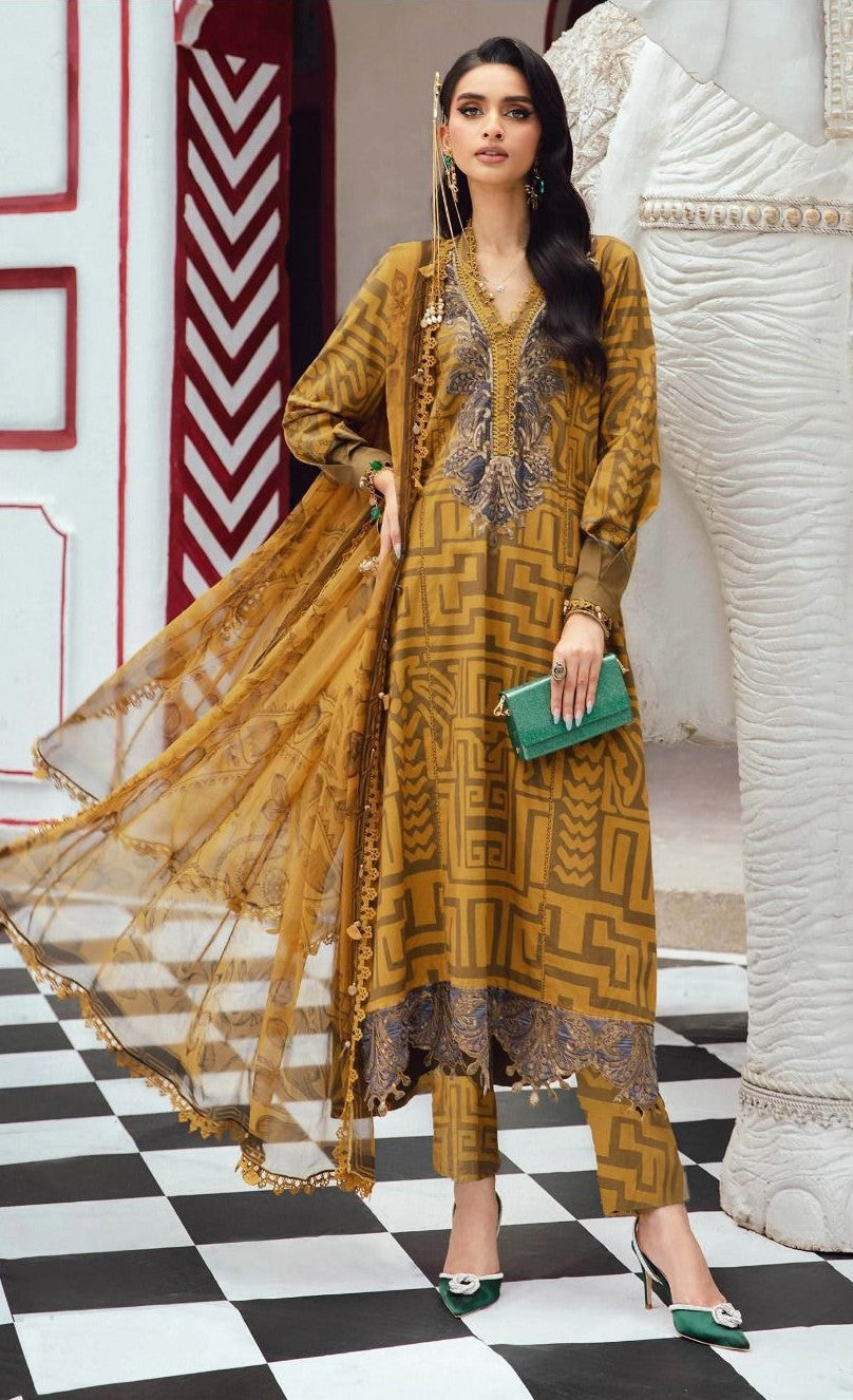 Chiffon Duppata 3pc Lawn Collection