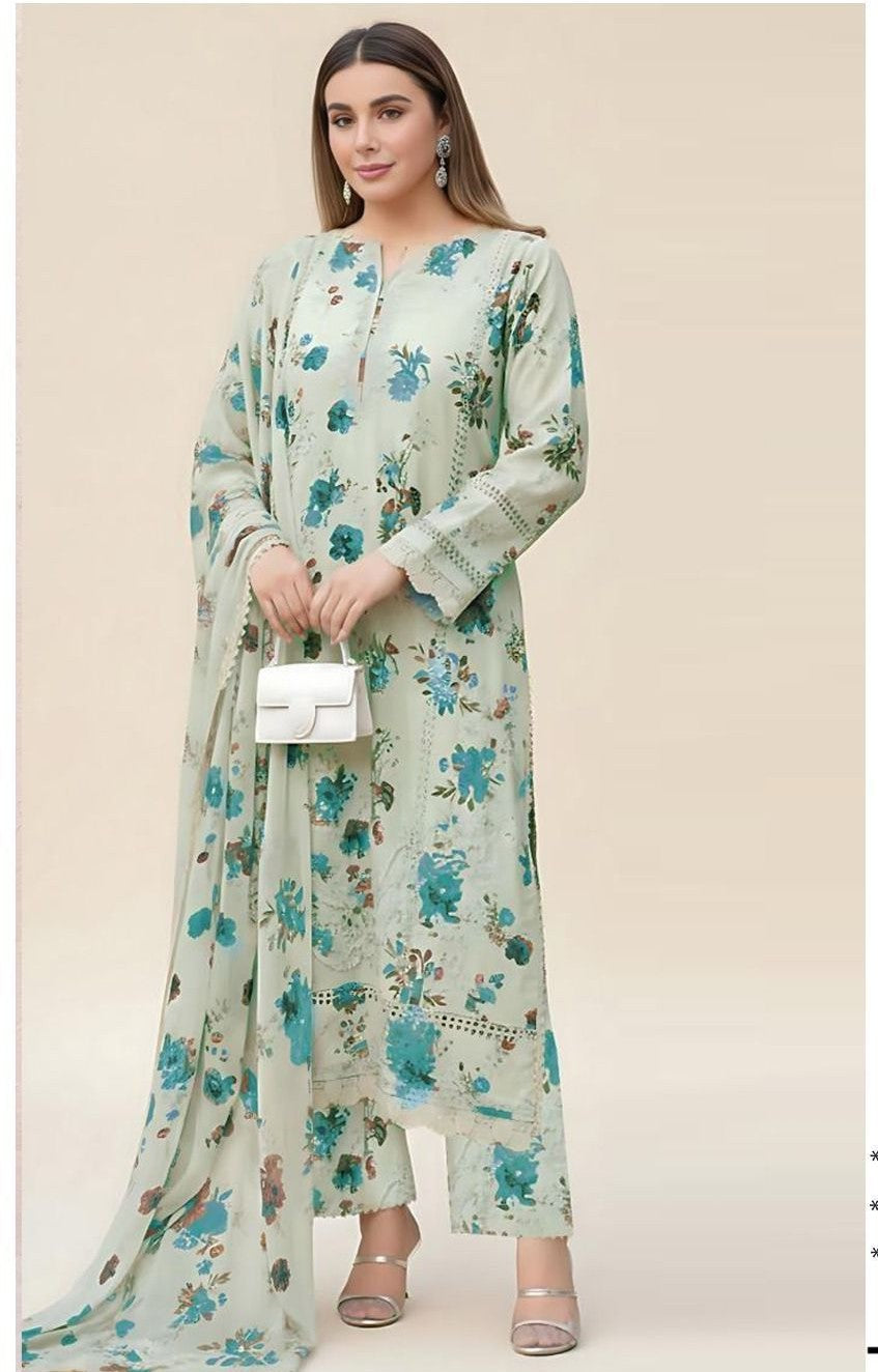 Chiffon Duppata 3pc Lawn Collection