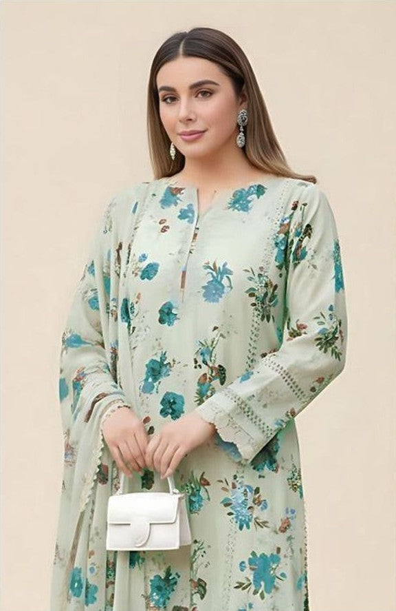 Chiffon Duppata 3pc Lawn Collection