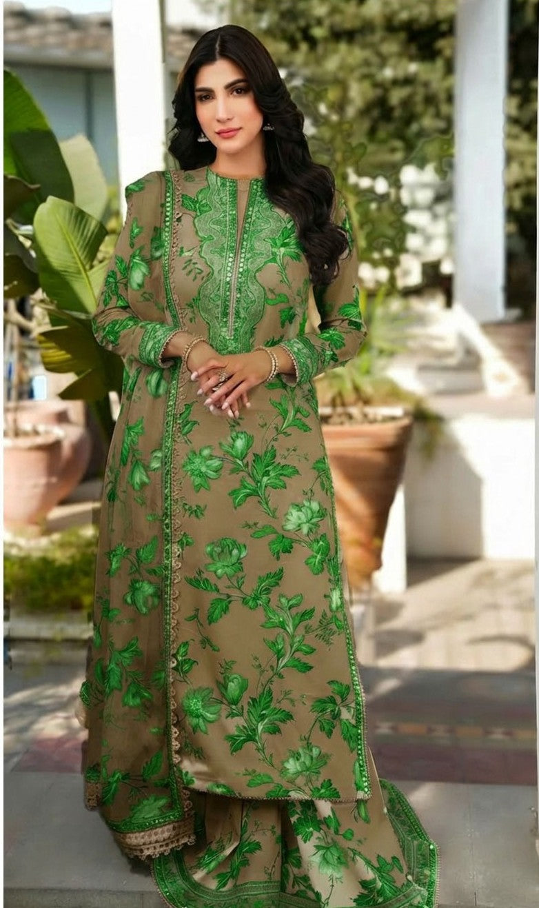 Chiffon Duppata 3pc Lawn Collection