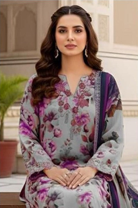 Chiffon Duppata 3pc Lawn Collection