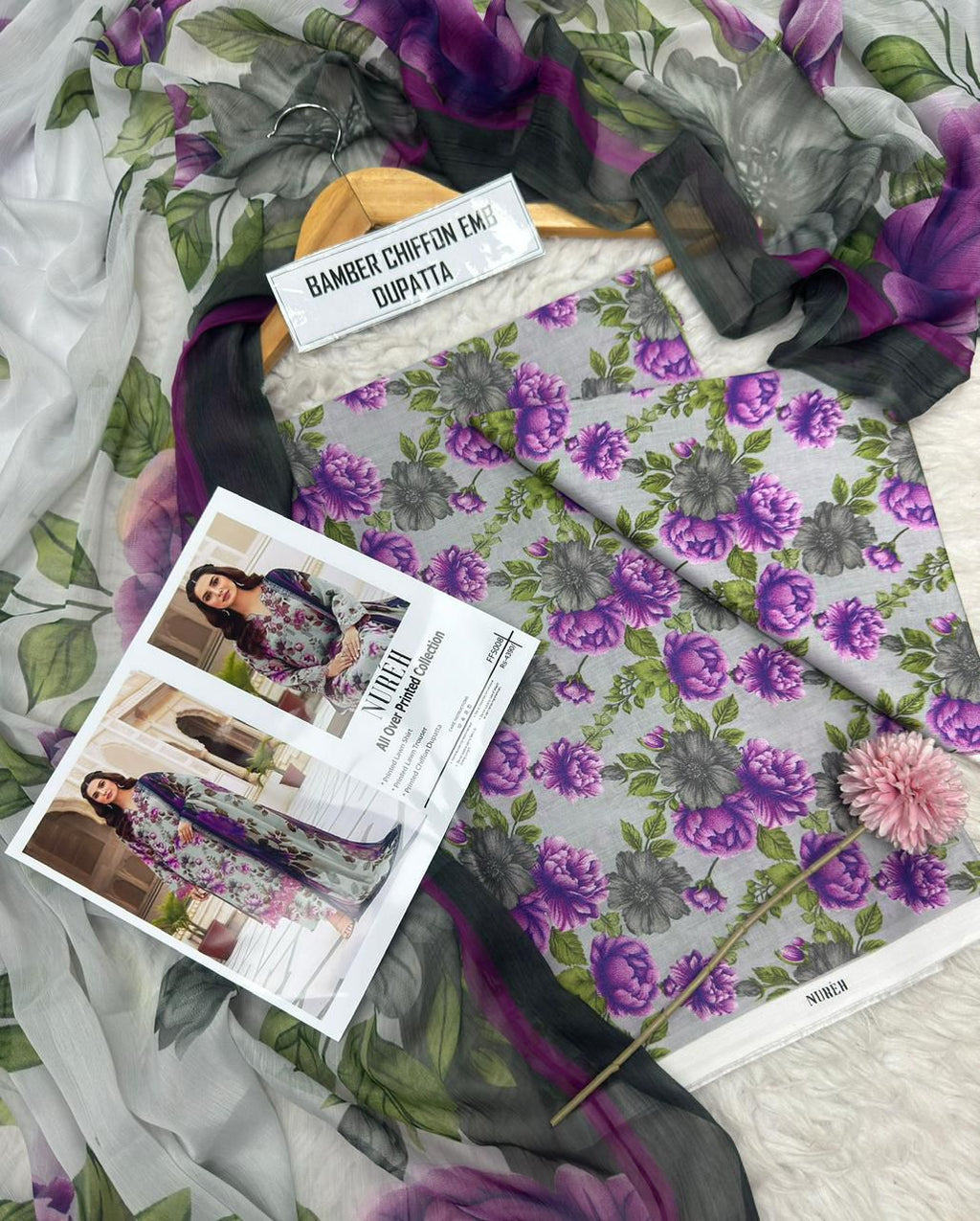 Chiffon Duppata 3pc Lawn Collection