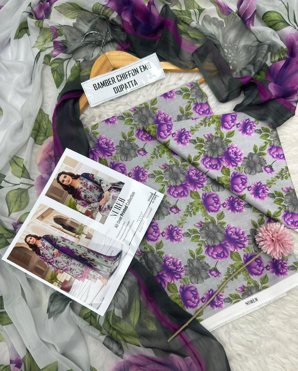 Chiffon Duppata 3pc Lawn Collection