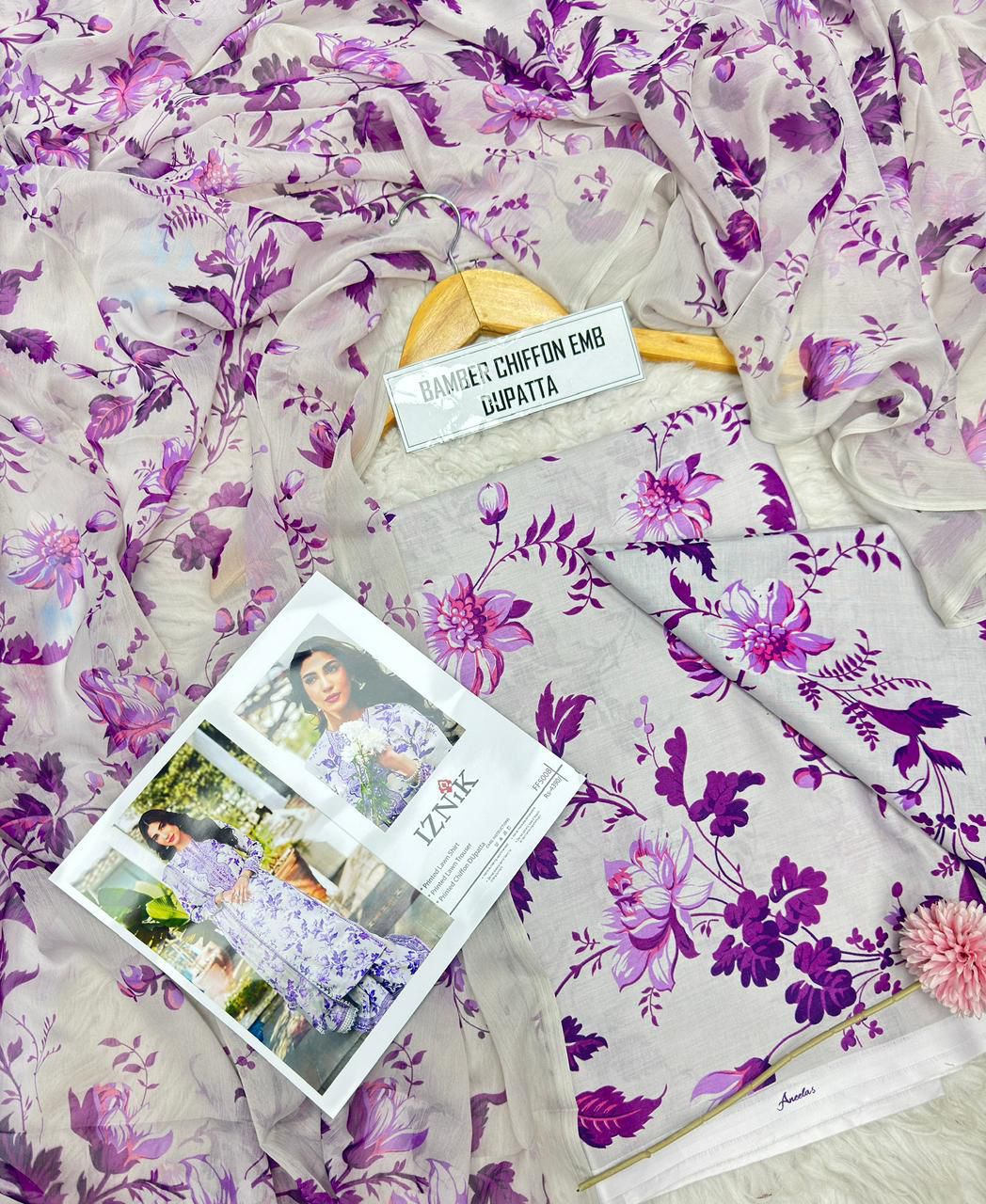 Chiffon Duppata 3pc Lawn Collection