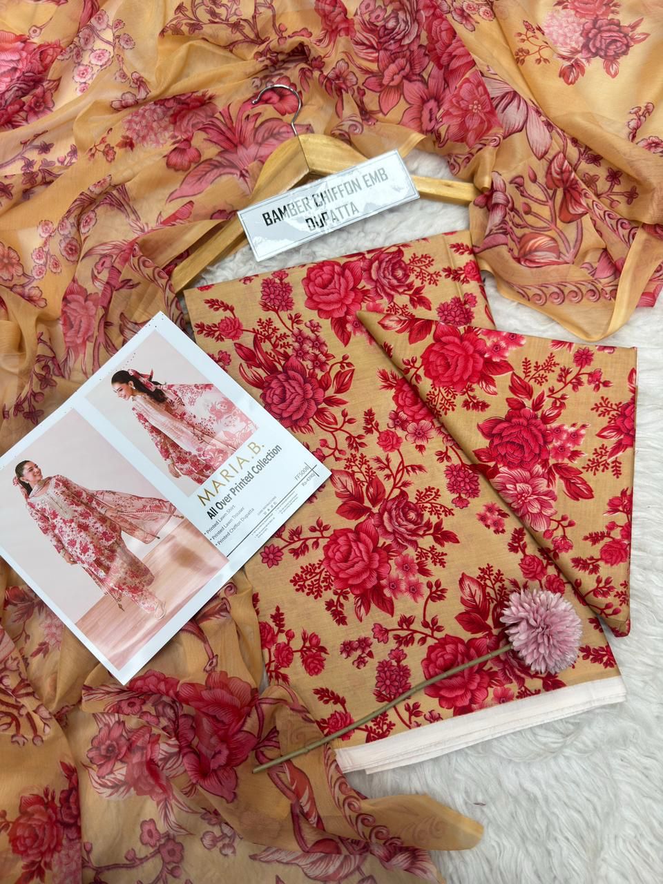 Chiffon Duppata 3pc Lawn Collection