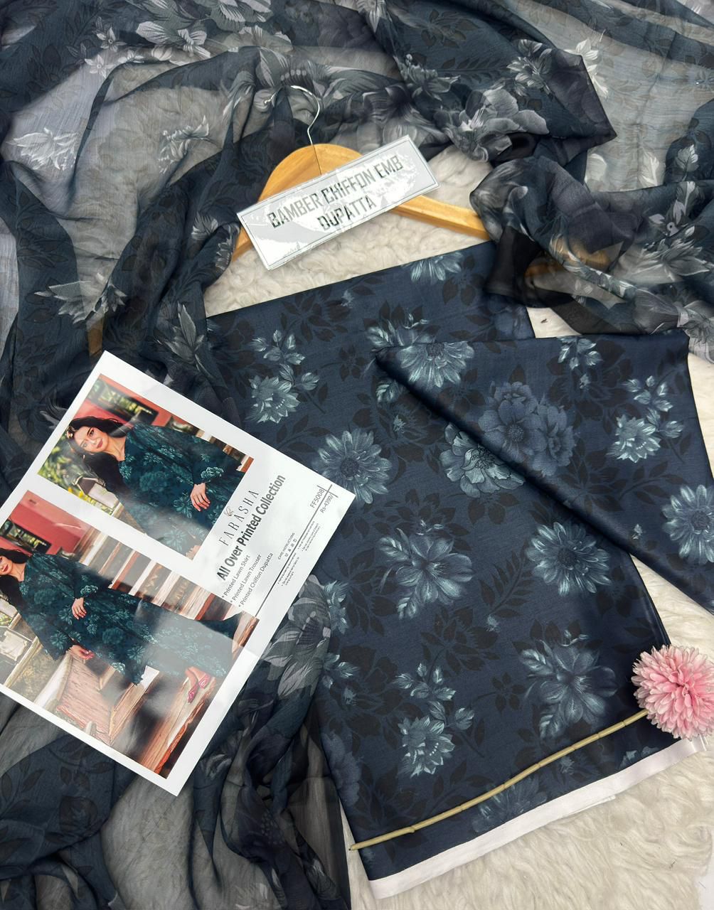 Chiffon Duppata 3pc Lawn Collection