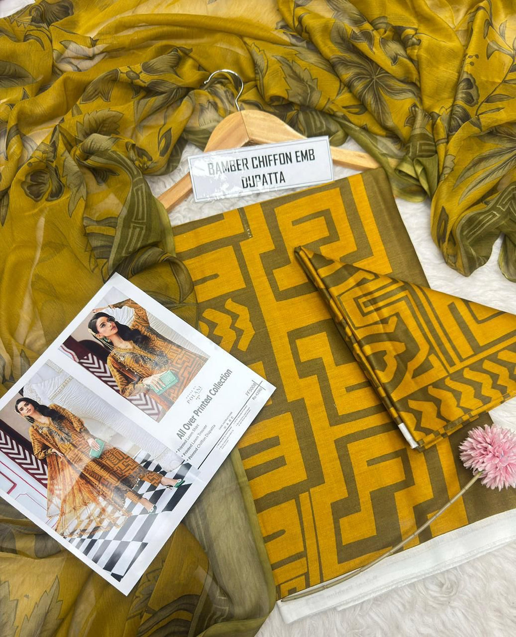 Chiffon Duppata 3pc Lawn Collection