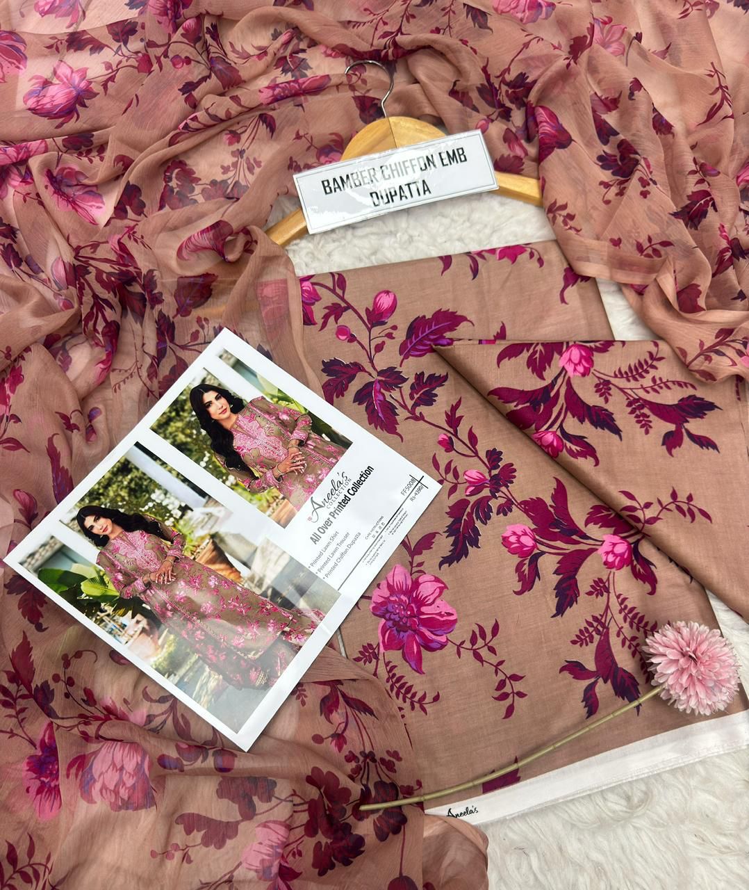 Chiffon Duppata 3pc Lawn Collection