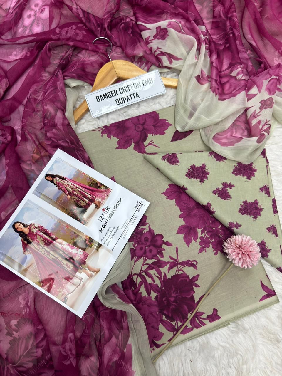 Chiffon Duppata 3pc Lawn Collection