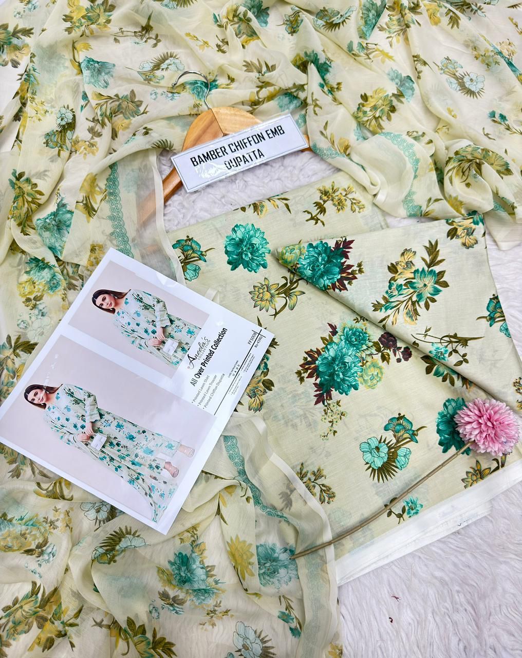 Chiffon Duppata 3pc Lawn Collection