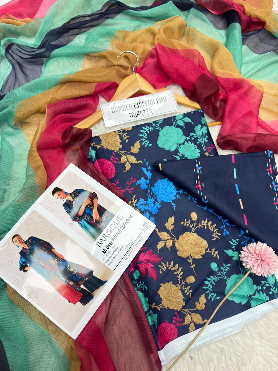 Chiffon Duppata 3pc Lawn Collection